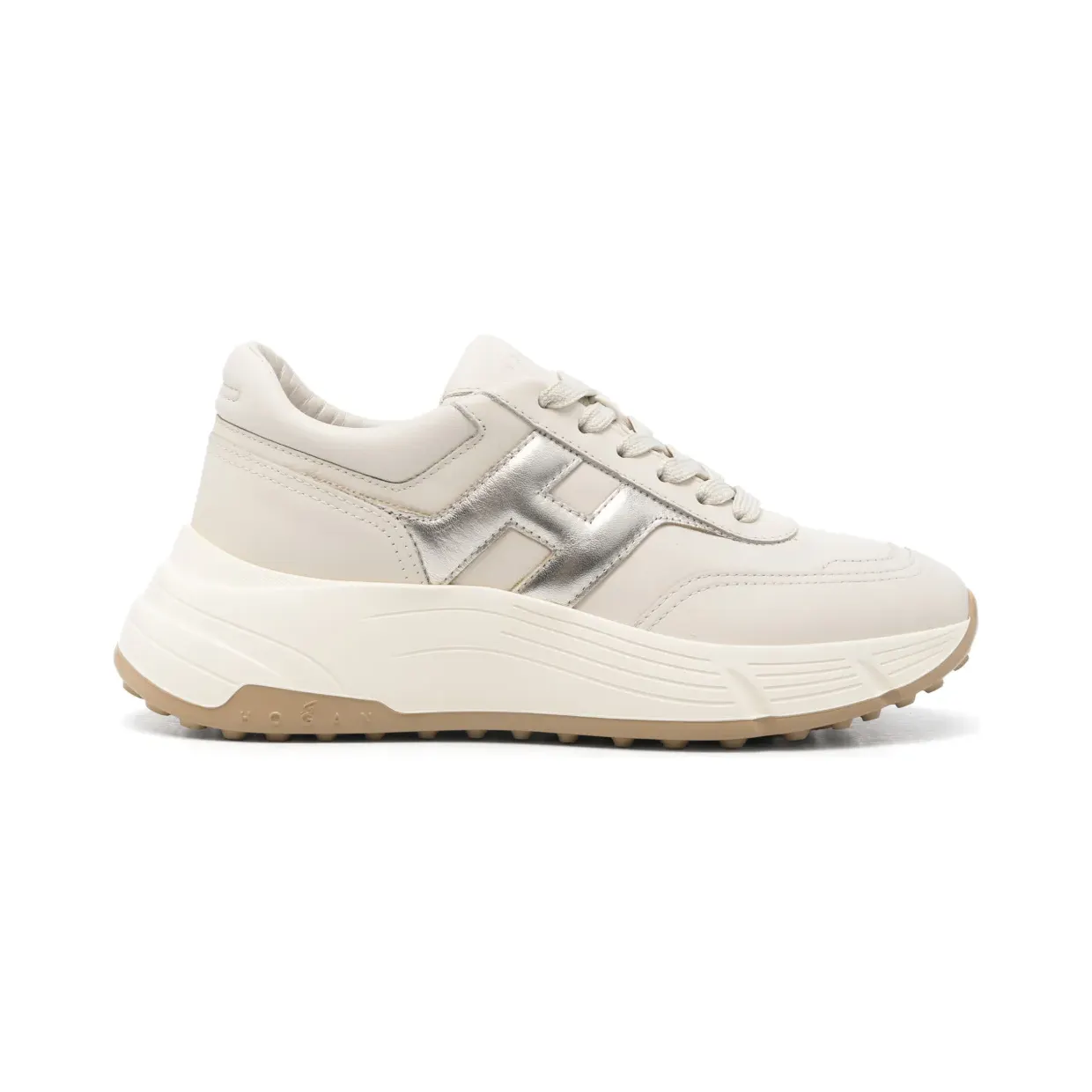 Hogan Hi-Fi leren sneakers – Beige (HXW6690FR30U7I)
