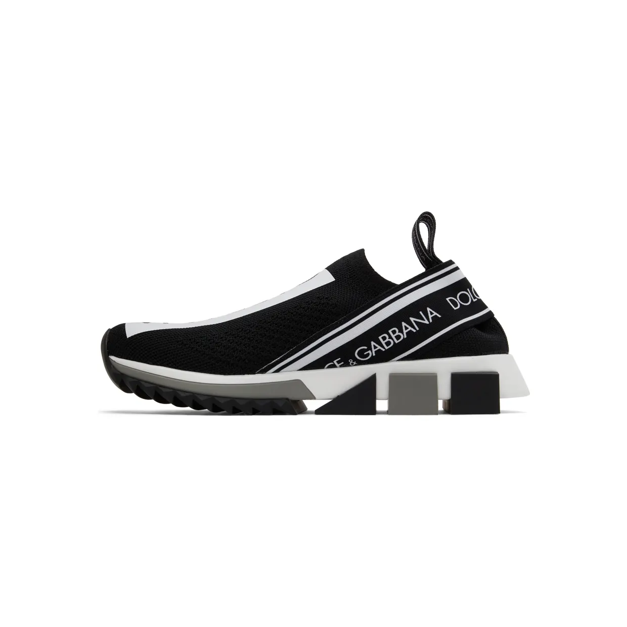 Dolce & Gabbana Black & White Sorrento Sneakers (CK1595 AH677) (3)
