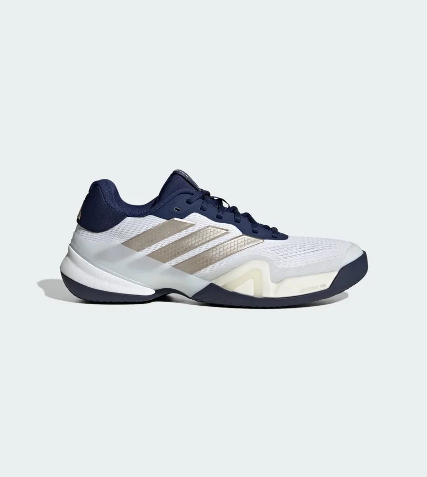 Adidas Barricade 14 Gravel Tennisschoenen Cloud White / Cyber Metallic / Dark Blue (JS4113)
