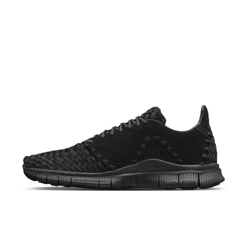Nike Free Inneva Woven 2 Triple Black Suede Black/Black (813040-001)