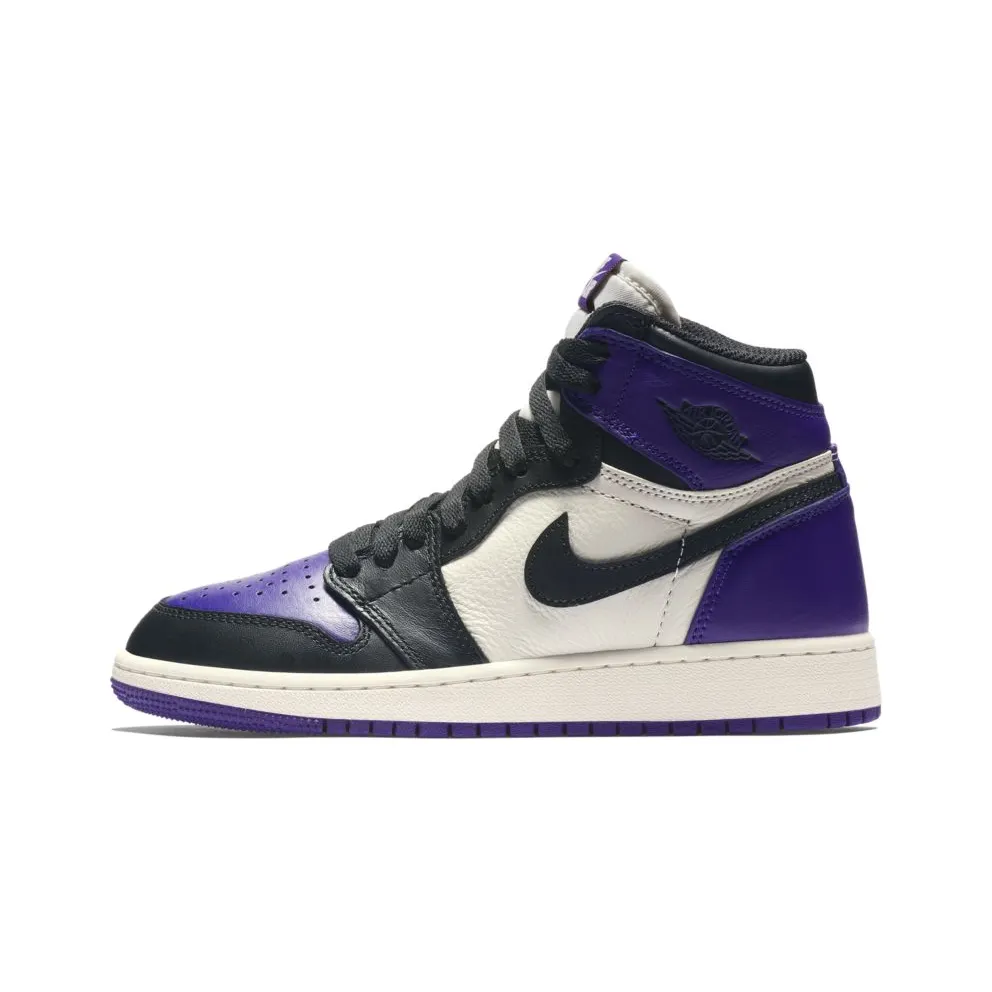 Jordan 1 Retro High Court Purple (GS) Court Purple/Black-Sail (575441-501)