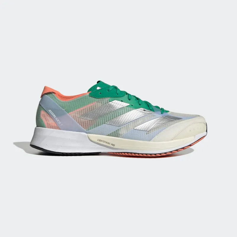 adidas Adizero Adios 7 White Tint / Silver Metallic / Court Green (HQ3699)