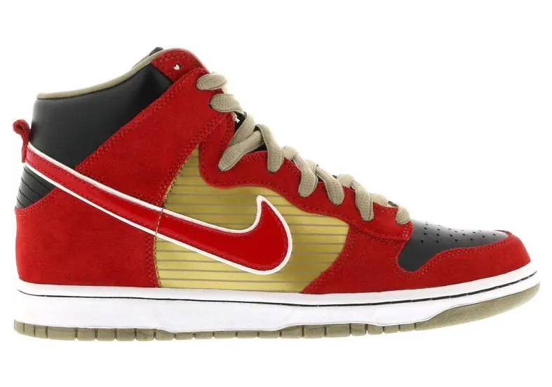 Nike Dunk High Pro SB ‘Tecate’ Metallic Gold/Sport Red-Black (305050-701)