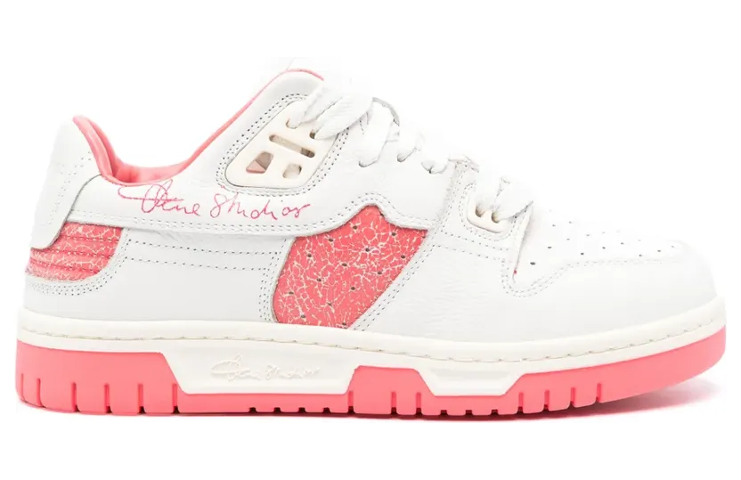 Acne Studios Leren sneakers met gebarsten effect – Wit (AD0704)