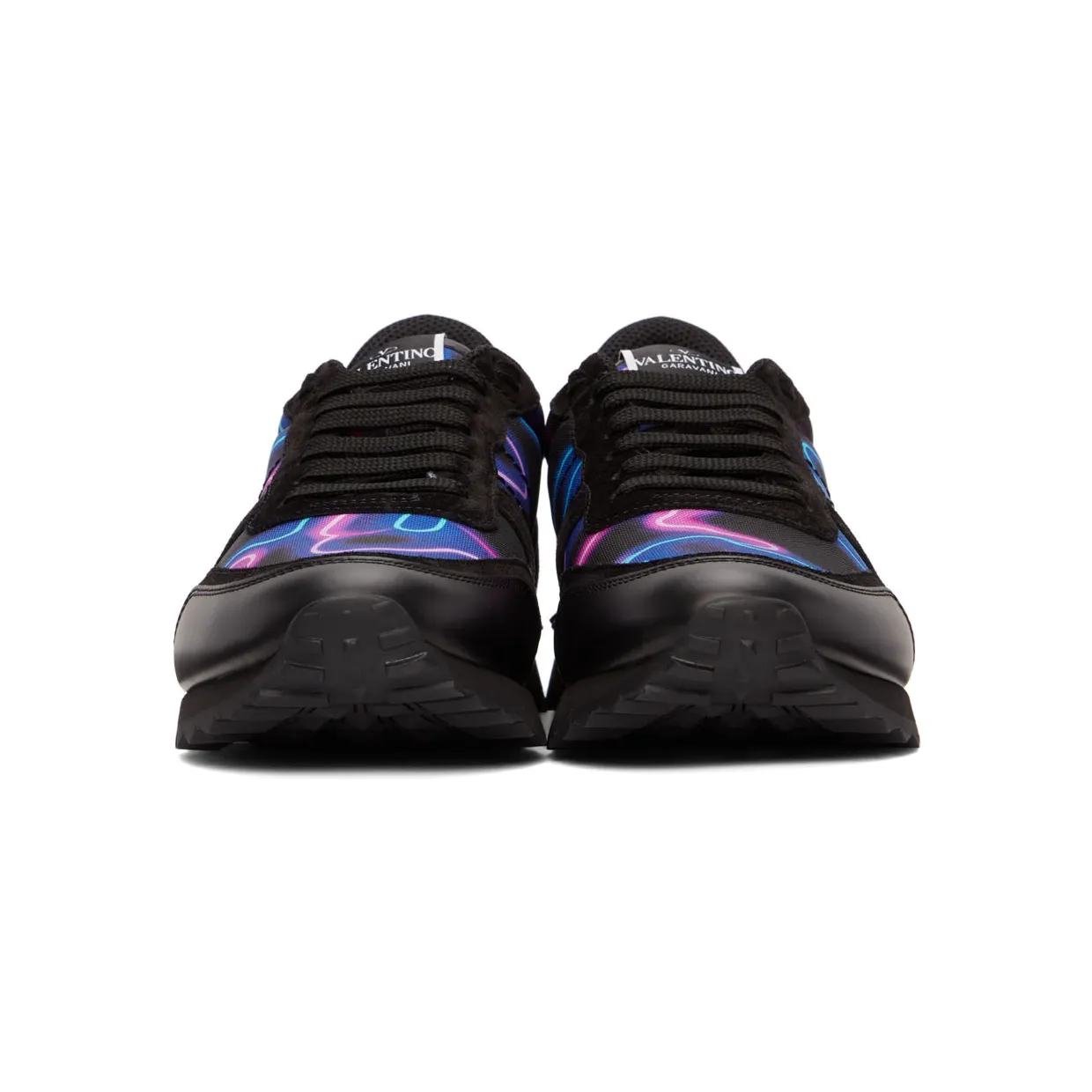 Valentino Garavani Black Neon Camo Rockrunner Sneakers (XY2S0723KHJ) (2)