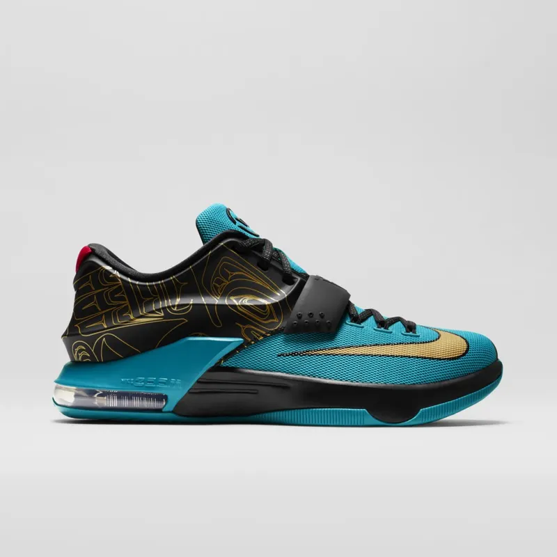 Nike KD 7 N7 Dark Turqoiuse/Metallic Gold-Black-University (705135-486)