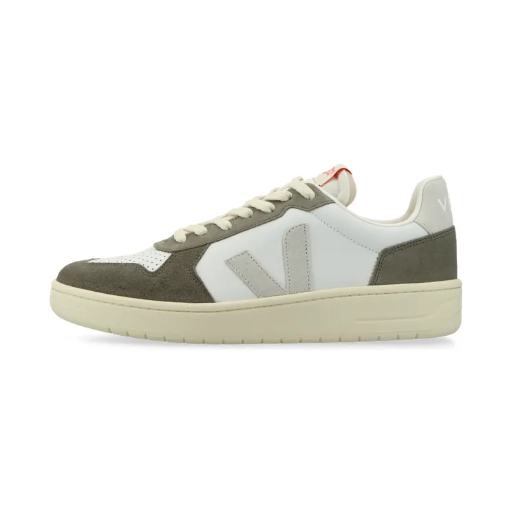 VEJA V-82 Grained Leather (extra / white / natural / kaki) – VE3320757