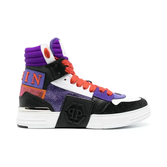 Philipp Plein Phantom Skull and Bones High-Top-Sneakers “White” (AACSUSC0487PLE010N)