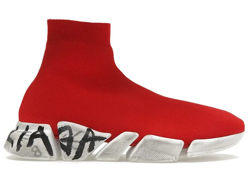 Balenciaga Speed 2.0 Graffiti Red White (617239W2DD46091)