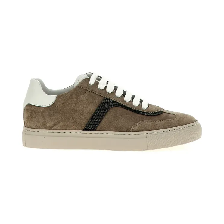 Brunello Cucinelli verfraaid met monilikralen “Brown” (MZSFG2908C5859)