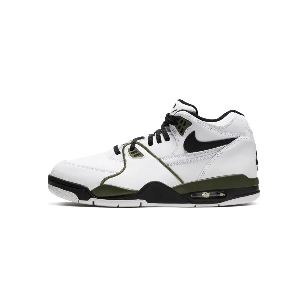 Nike Air Flight 89 White Black Olive White/Black-Medium Olive (CJ5390-101)