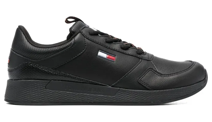 Tommy Hilfiger Tommy Jeans Flexi leren “Black” (EM0EM01080)