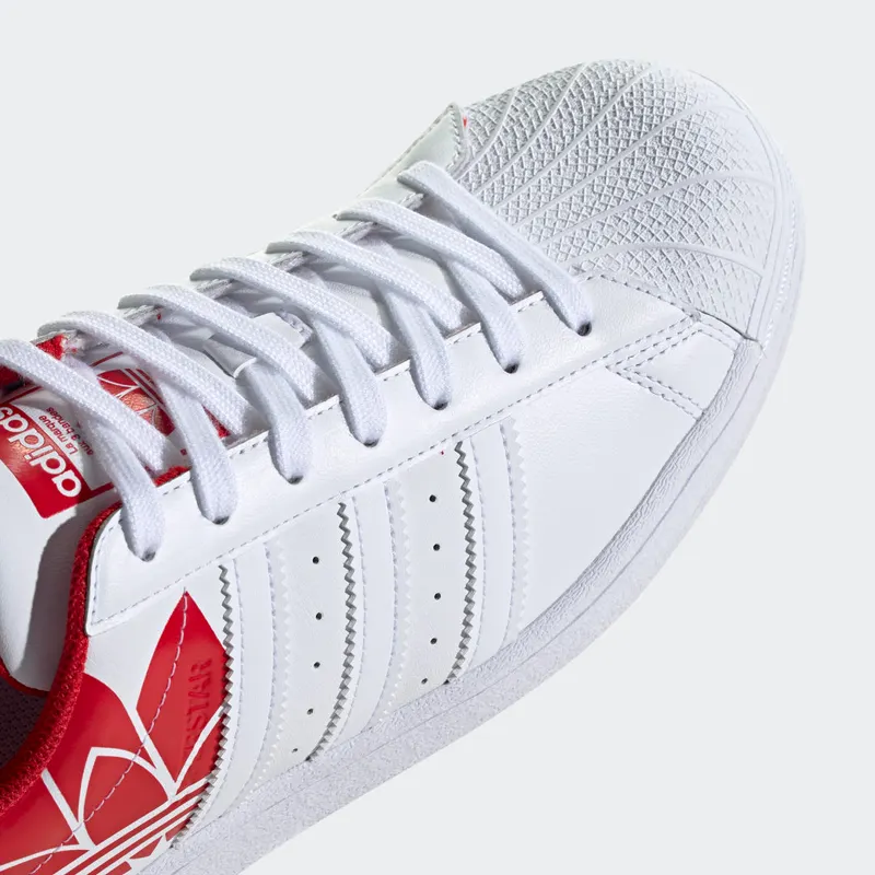 adidas Superstar Cloud White / Cloud White / Scarlet (FY2828)
