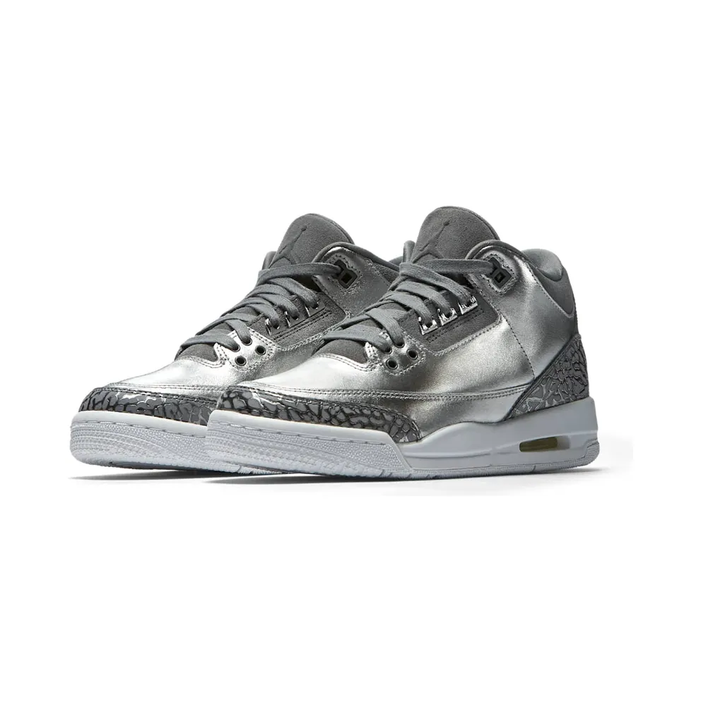 Jordan 3 Retro Premium Heiress Metallic Silver (GS) Metallic Silver/Cool Grey-White (AA1243-020)