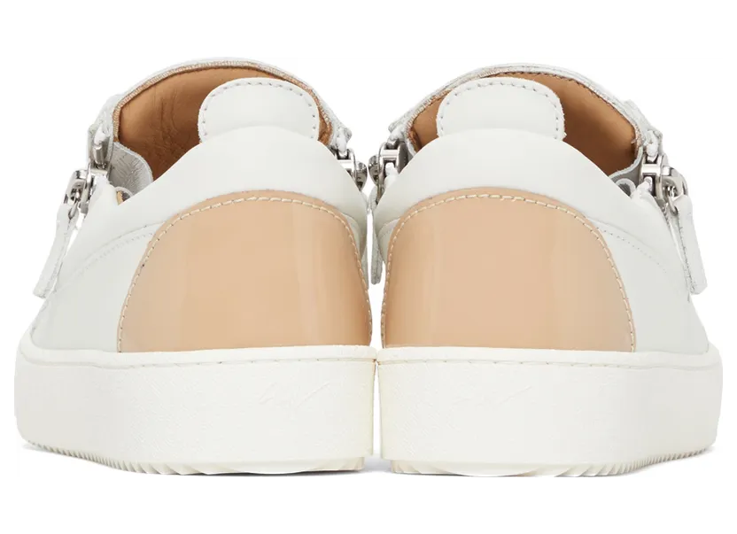 Giuseppe Zanotti White & Beige Gail Sneakers (RS10035 89492) (4)