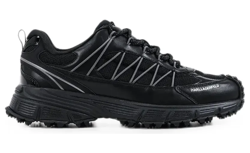 Karl Lagerfeld Orion Trail panelled lace-up sneakers – Zwart (KLL58526999)