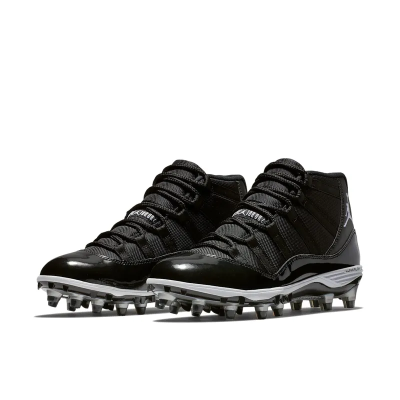 Jordan 11 Retro Cleat Black Black/White-Metallic Silver (AO1561-011)