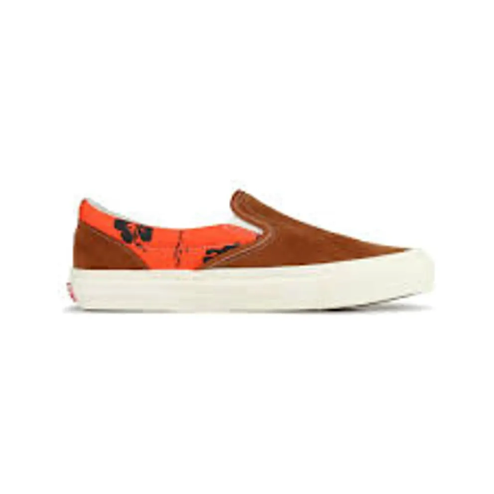Vans Slip-On Modernica Orange Hawaiian Print Leather Brown/Hawaiian (VN0A45JKVQJ)