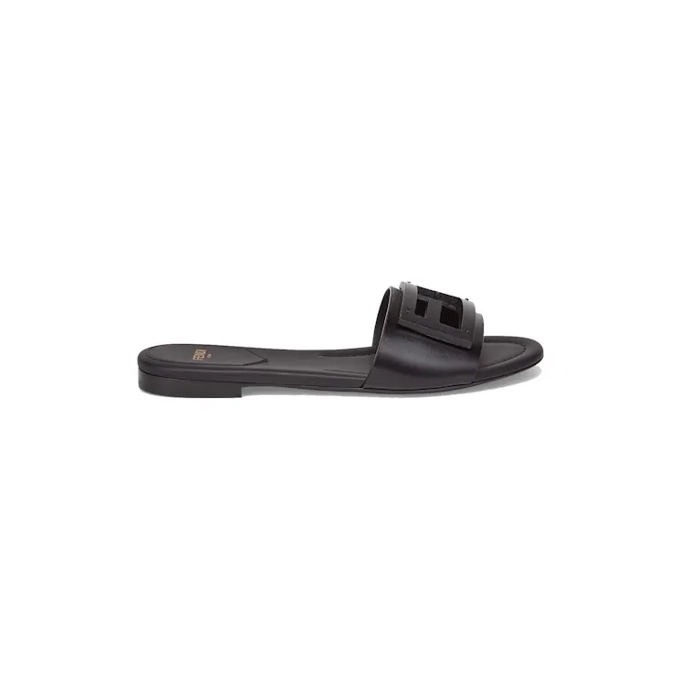 Fendi by Marc Jacobs Baguette Slides Black Leather (8R8136AE7TF0ABB)