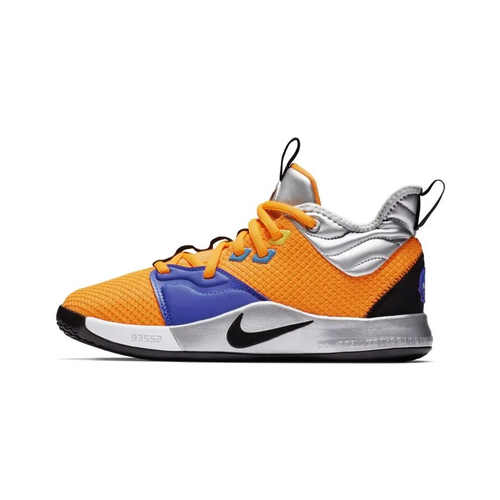 Nike PG 3 NASA (GS) Total Orange/Black-Metallic Silver (CI8973-800)