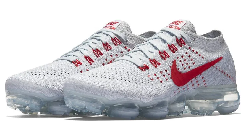 Nike Air VaporMax ‘OG’ Pure Platinum/University Red-Wolf Grey (849557-060)
