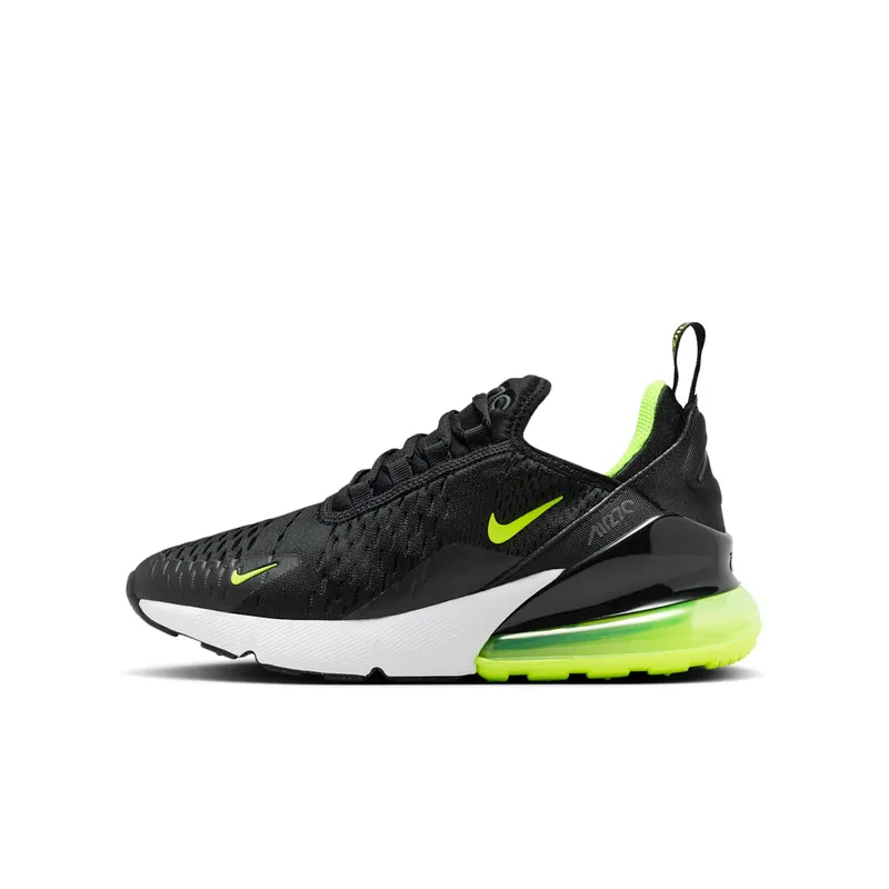 Nike AIR MAX 270 GS “Black Volt Lightening White” (HJ9204-001)