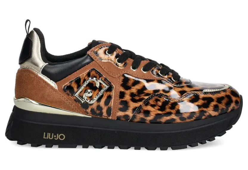 LIU JO Sneakers mit Leoparden-Print – Braun (BF5009EX332)