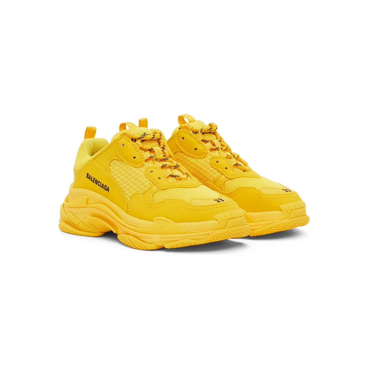Balenciaga Kids Kids Yellow Triple S Sneakers (654251-W2CA6-7010) (4)