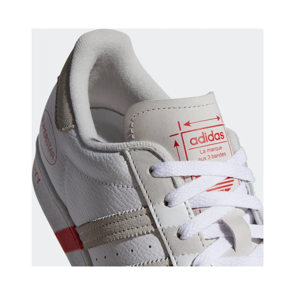 Adidas Superstar Cloud White / Grey One / Vivid Red (GY0995)