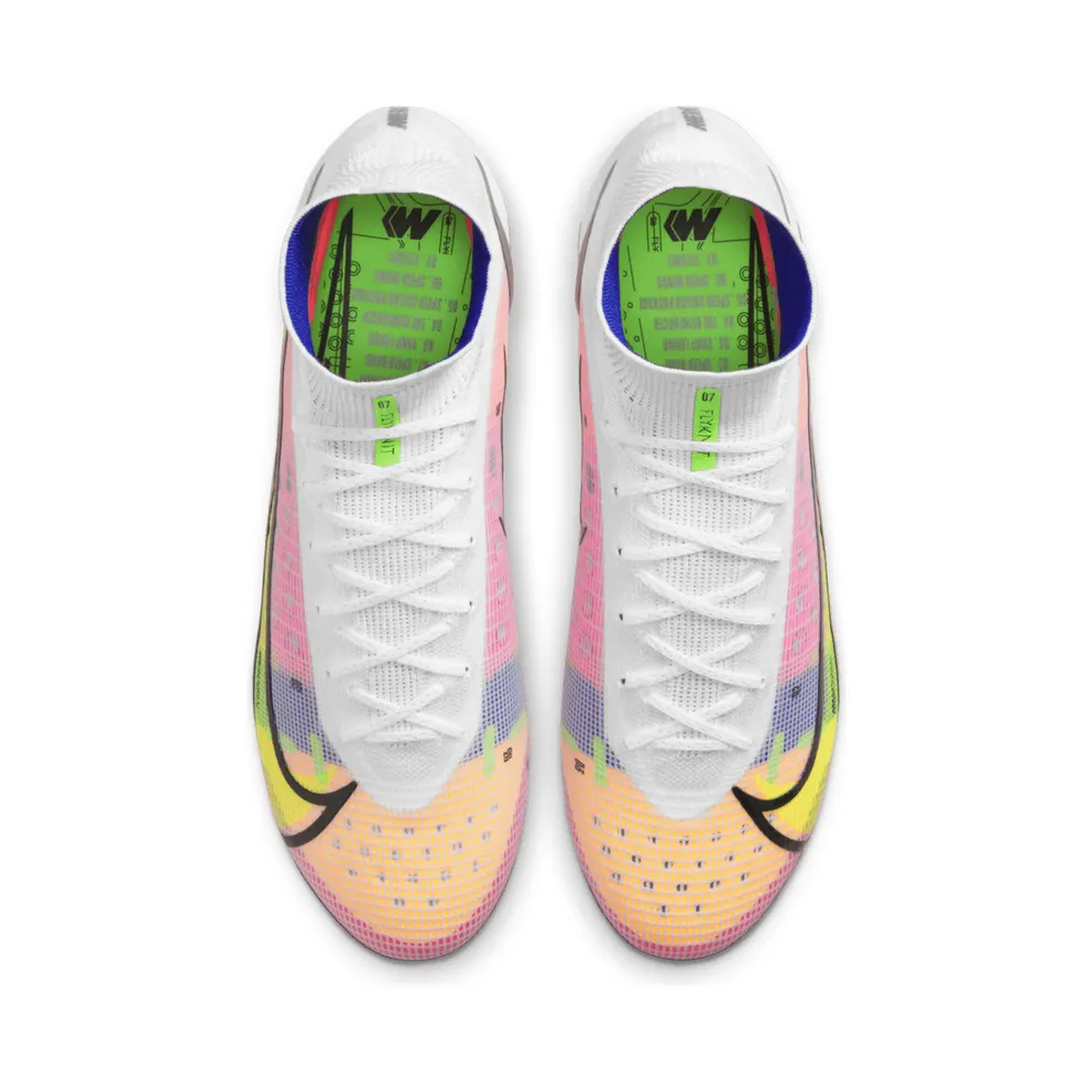 Nike Mercurial Superfly 8 FG White Multicolor White/Dark Raisin/Rage Green (CV0958-105)