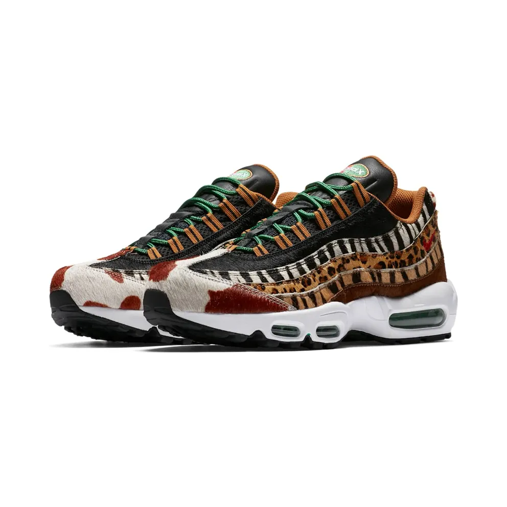 Nike Air Max 95 Atmos Animal Pack 2.0 (2018 Animal Print Box) Pony/Sport Red-Black-Classic Green (AQ0929-200)