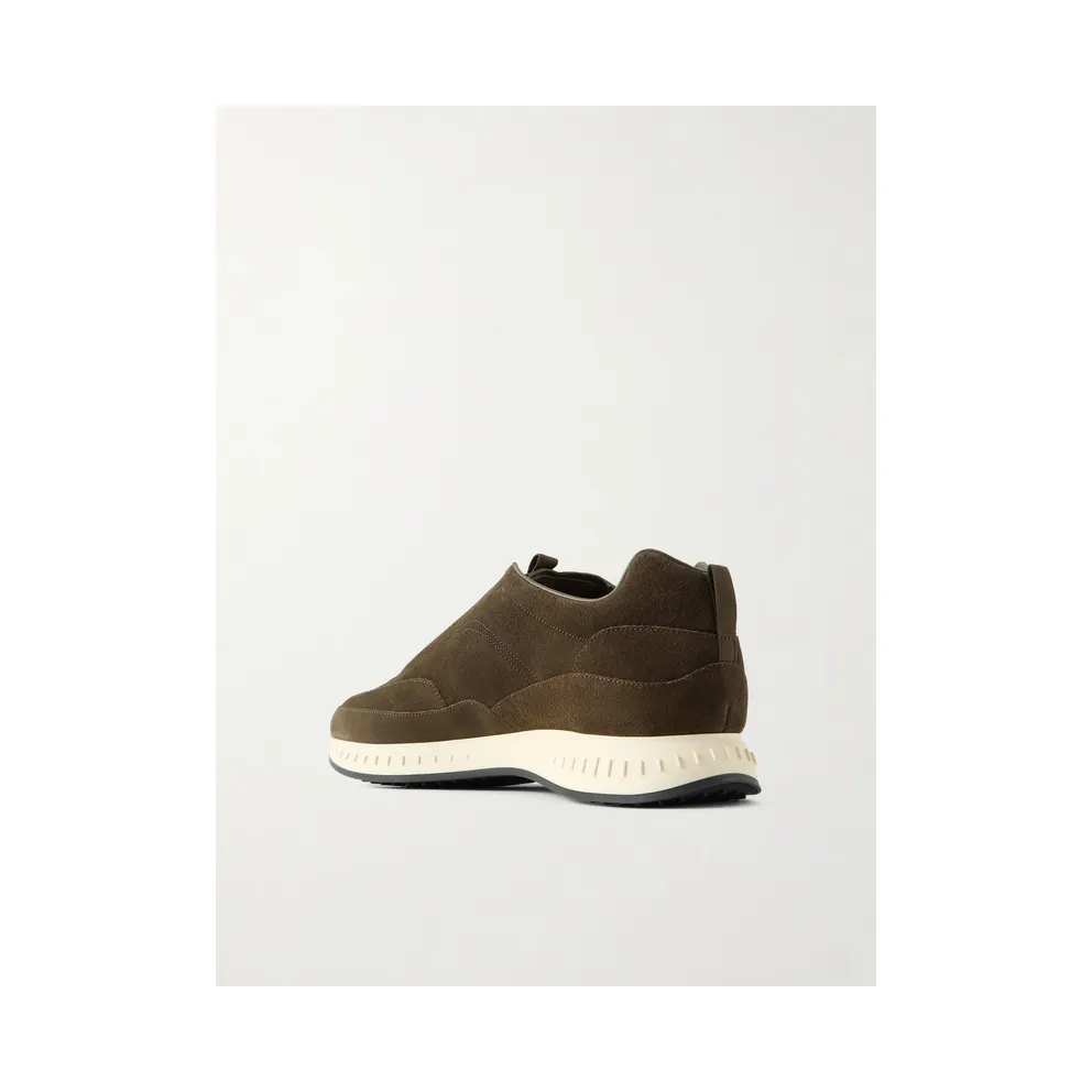 John Lobb Elastic Stream Suede Brown (AAD22JL)
