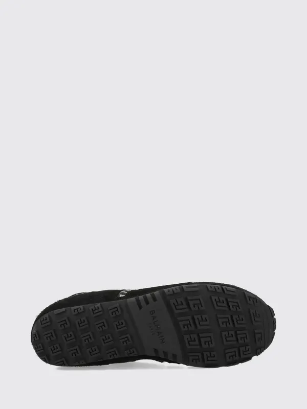 Balmain PB Monogram Leather and Suede Low-Top Black (GM1VI408THCJGFE)
