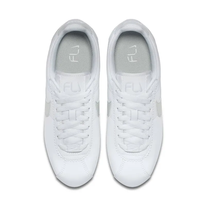 Nike Classic Cortez Flyleather White Light Silver (W) White/Light Silver-White (AR4874-100)