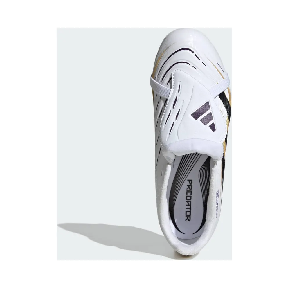 adidas Predator League Fold-Over Tongue FG/MG Cloud White Core Black Gold Metallic (IH9587)