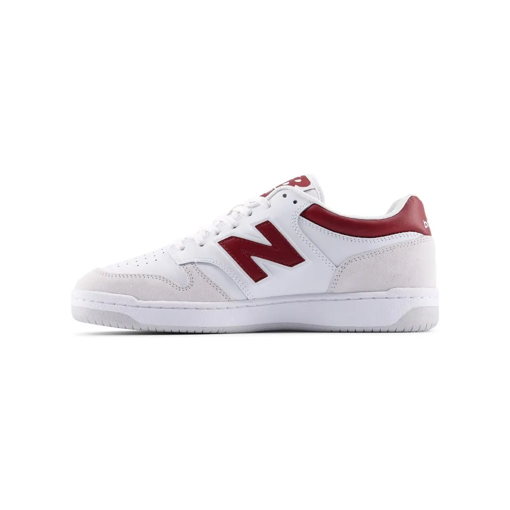 New Balance 480 White Beige Dark Red (BB480LIR)