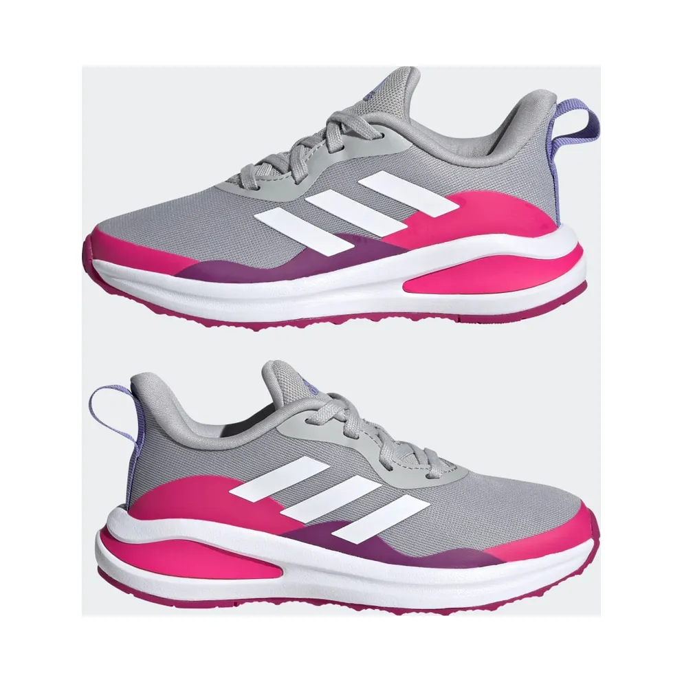 Adidas FortaRun Lace Running Shoes Grey Two / Cloud White / Shock Pink (H04105)