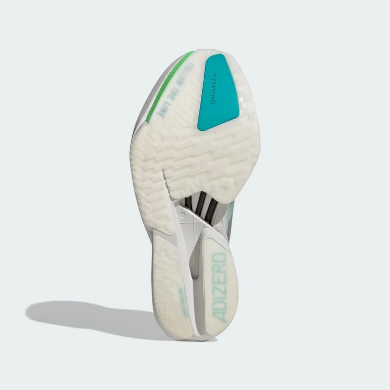 Adidas ADIZERO ADIOS PRO 4 Shoes Hi-Res Aqua / Matte Silver / Grey One (JS2580)