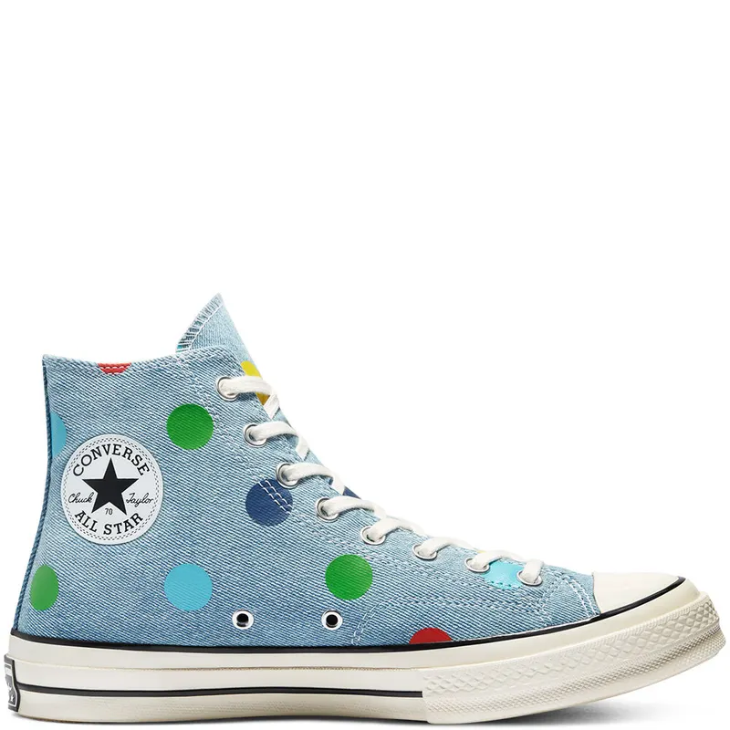 Converse Chuck Taylor All-Star 70s Hi Golf Wang Denim Polka Dots Blue/Egret-Black (170011C)