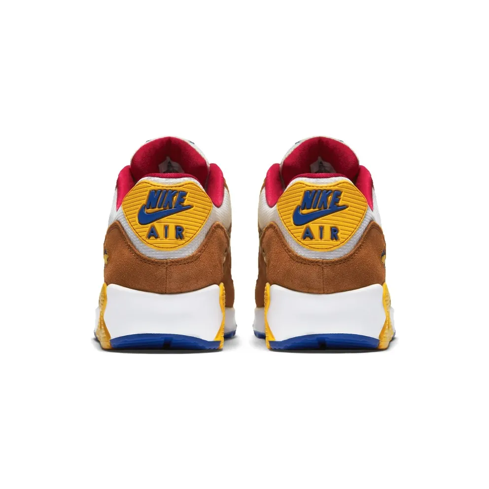 Nike Air Max 90 Curry White/Metallic Gold-Tawny-Game Royal (700155-107)