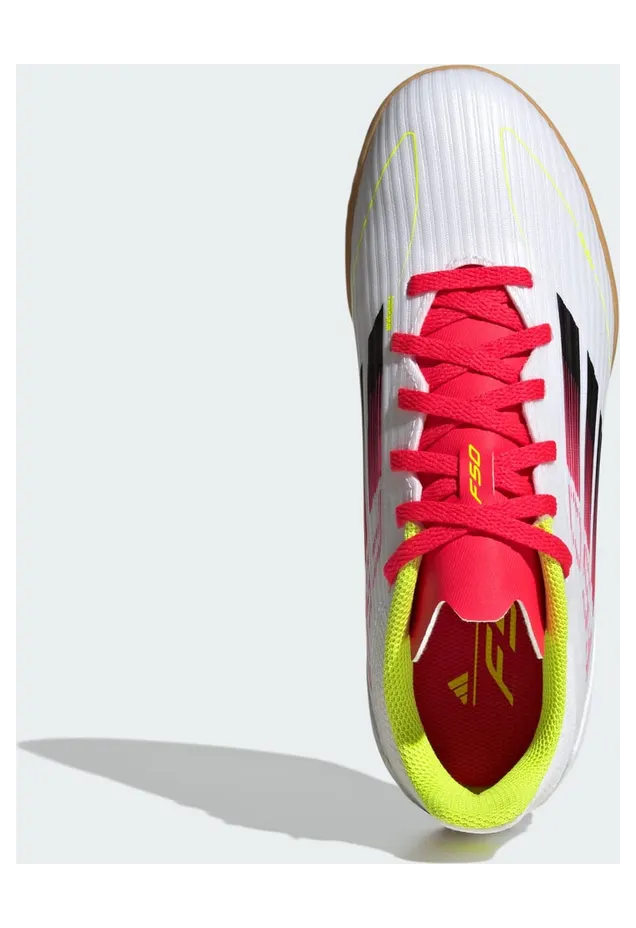 adidas F50 League Indoor Cloud White Core Black Solar Yellow (IE3750)