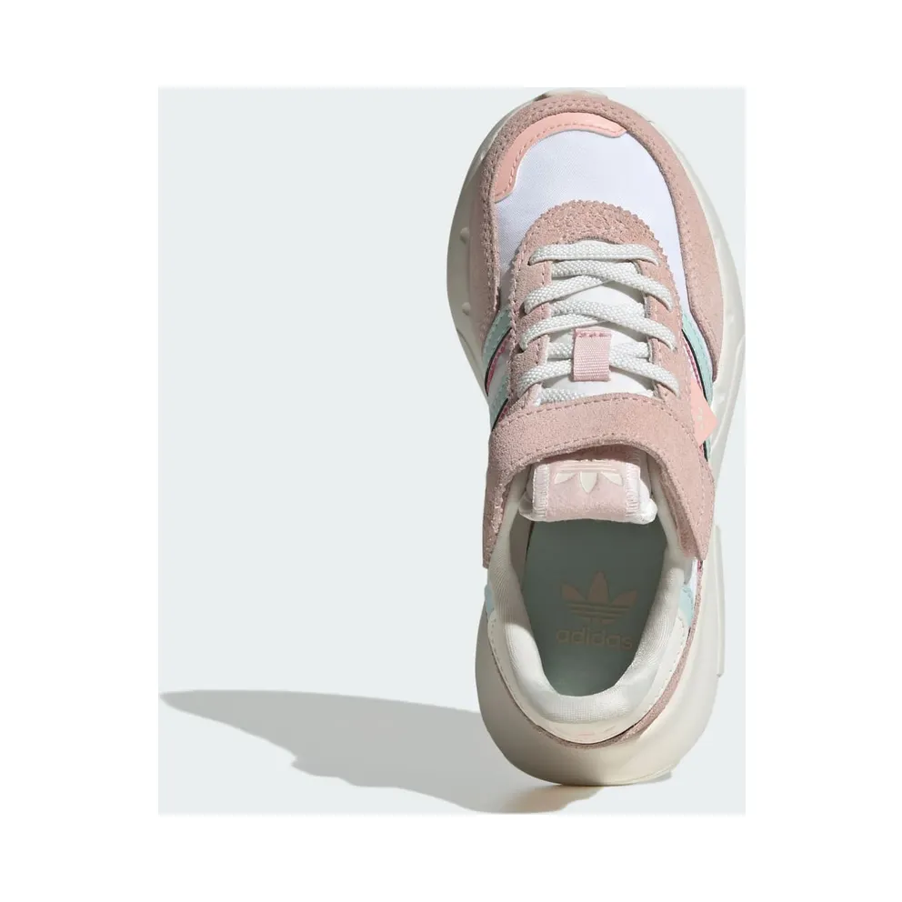 Adidas Retropy F2 Shoes Kids Core White / Halo Mint / Sandy Pink (JR7990)