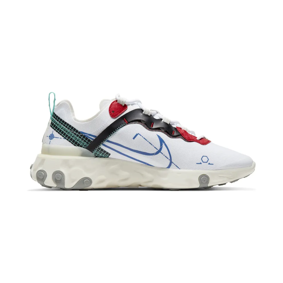Nike React Element 55 “White / Sail / Black” (CZ7375-100)