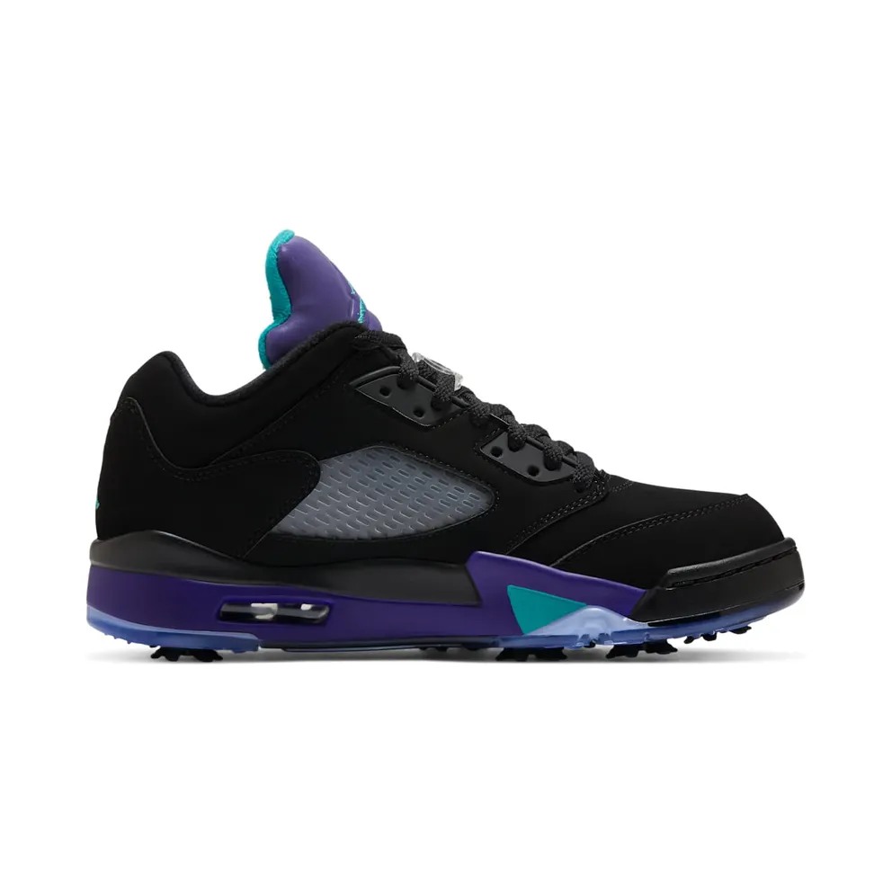 Jordan 5 Retro Low Golf Black Grape Black/Black-Grape Ice-New Emerald (CU4523-001)