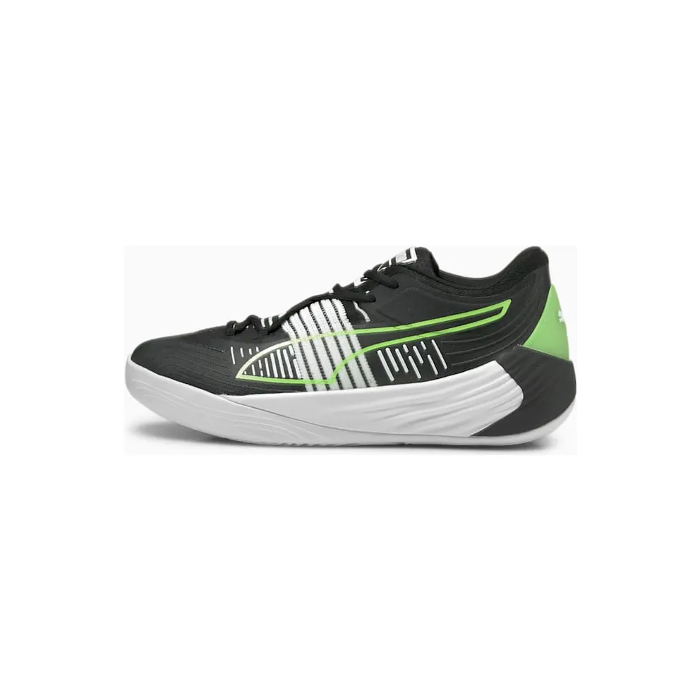 Puma Fusion Nitro Basketball Shoes Black/Green (195587-01)
