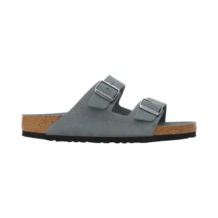 Birkenstock Arizona Soft Footbed Suede Leather Basalt Gray Tonal (1030860)