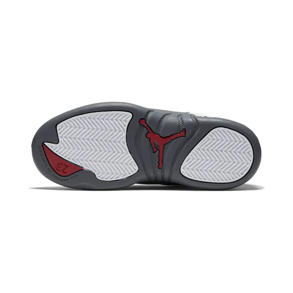 Jordan 12 Retro White Dark Grey (PS) White/Dark Grey-Gym Red (151186-160)