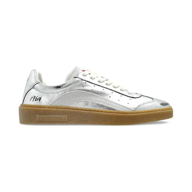 DSQUARED2 Rider Sneakers im Metallic-Look – Silber (SNM044134708522)