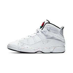 Jordan 6 Rings Paint Splatter “White / University Red / Black” (322992-100)
