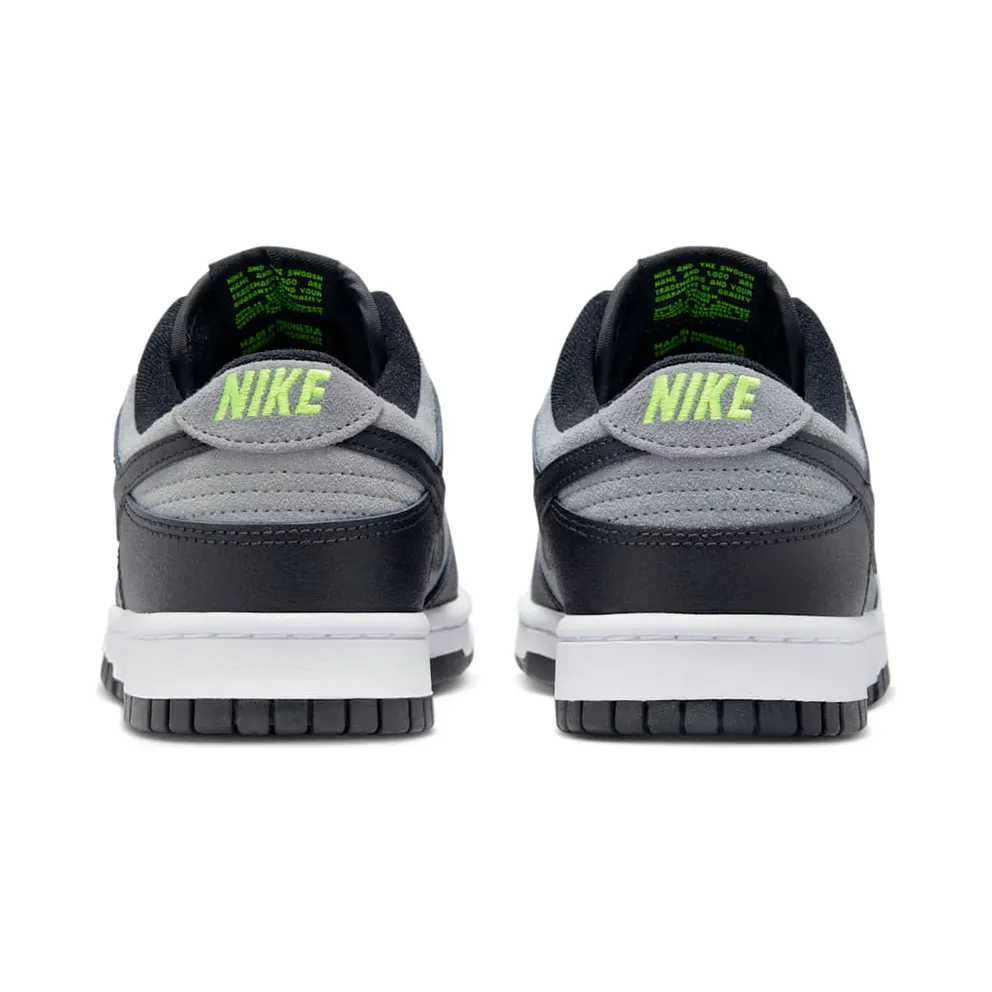 Nike Dunk Low Black Cool Grey Volt Mini Swoosh (FQ2205-001)